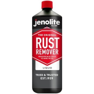 JENOLITE Líquido removedor de óxido original, tratamiento de óxido, elimina el óxido de nuevo al metal desnudo, 1 litro (33.8 fl oz)