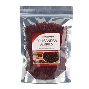 Wananfu - Schisandra Berry Dried 4oz - Té de bayas Schisandra/Bayas de Schizandra/Wuweizi