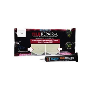 MagicEzy Tile RepairEzy - TRANSPARENTE - Kit de reparación de azulejos de cerámica - Azulejos de baño agrietados