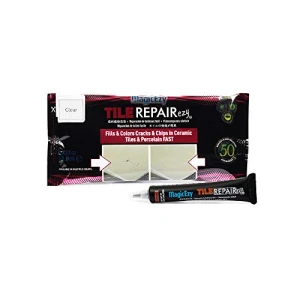 MagicEzy Tile RepairEzy - TRANSPARENTE - Kit de reparación de azulejos de cerámica - Azulejos de baño agrietados