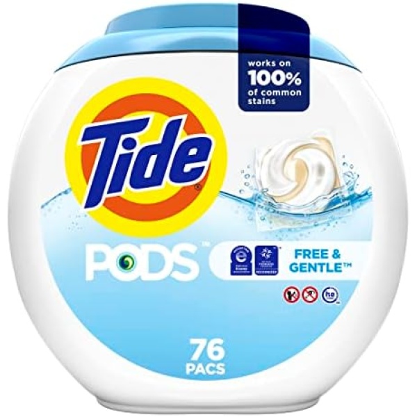 Tide PODS Detergente Hipoalergénico líquido suave, 76 unidades  Salud y Hogar