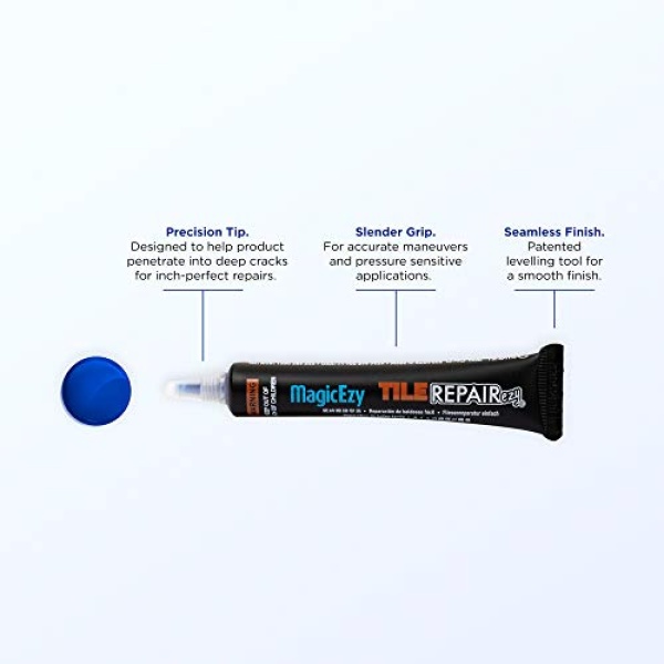 MagicEzy Tile RepairEzy - AZUL - Kit de reparación de azulejos de cerámica - Azulejos de baño agrietados - Image 2
