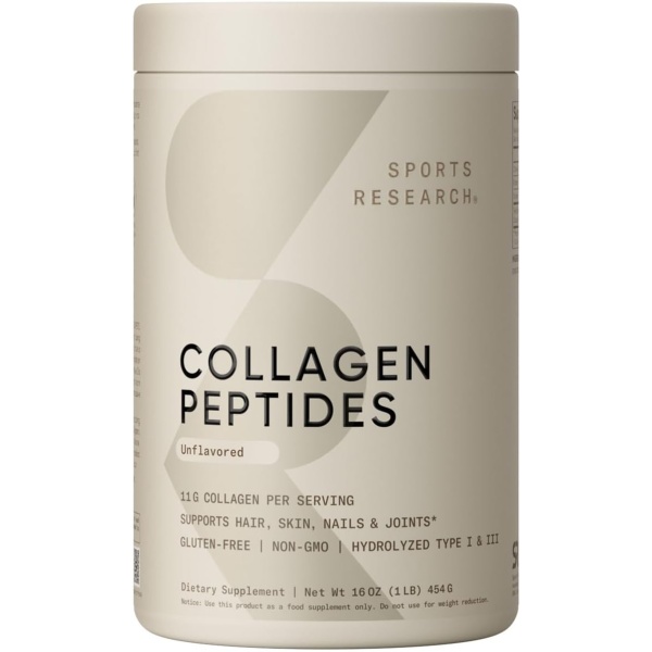 PREMIUM Péptidos de colágeno (16 onzas), alimentado con hierbas, certificado respetuoso de Paleo, sin OMGs ni gluten, sin sabor y fácil de mezclar