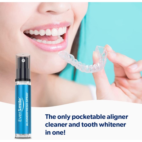 EverSmile AlignerFresh - Spray limpiador original de retenedor e Invisalign - Limpieza de alineadores para llevar y blanquear los dientes. 2 Pack - Image 3