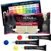MagicEzy Tile RepairEzy - COLORES PRIMARIOS - Kit de reparación de azulejos de cerámica - Azulejos de baño agrietados