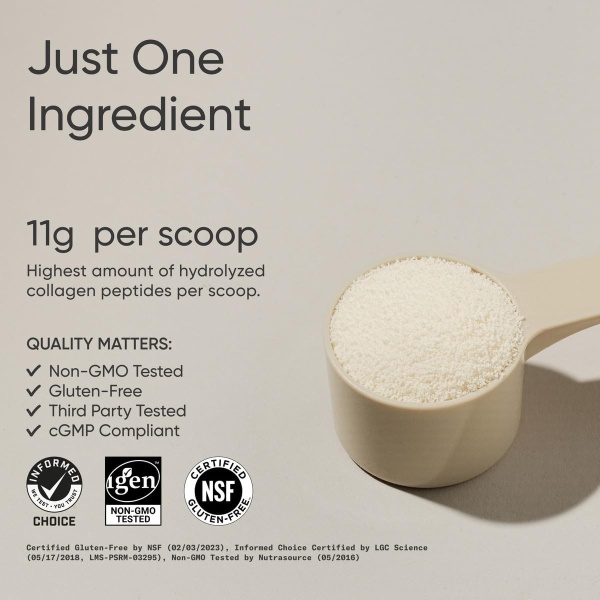 PREMIUM Péptidos de colágeno (16 onzas), alimentado con hierbas, certificado respetuoso de Paleo, sin OMGs ni gluten, sin sabor y fácil de mezclar - Image 2