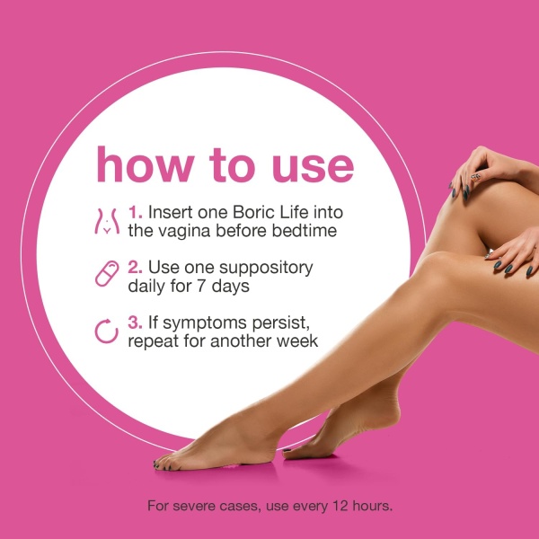 boric Acid suppositories Vaginal – 30 Count, 600 mg – 100% Pure fabricado en EE. UU. – boricfem Apoyo Vaginal - Image 4