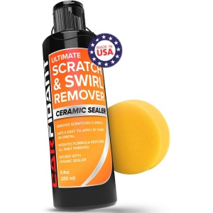 Carfidant Scratch and Swirl Remover - Removedor de arañazos y remolinos para pintura de automóvil, compuesto de pulido para automóviles, con almohadilla pulidora