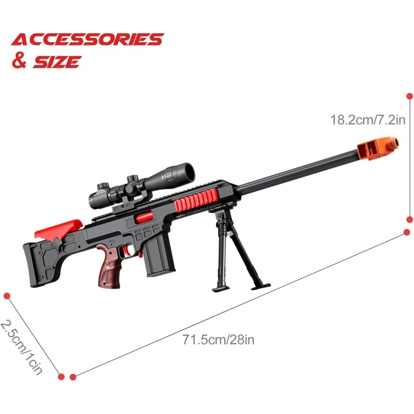 Pistola Rifle de juguete, goma suave disparos de dardos para niños - Image 6