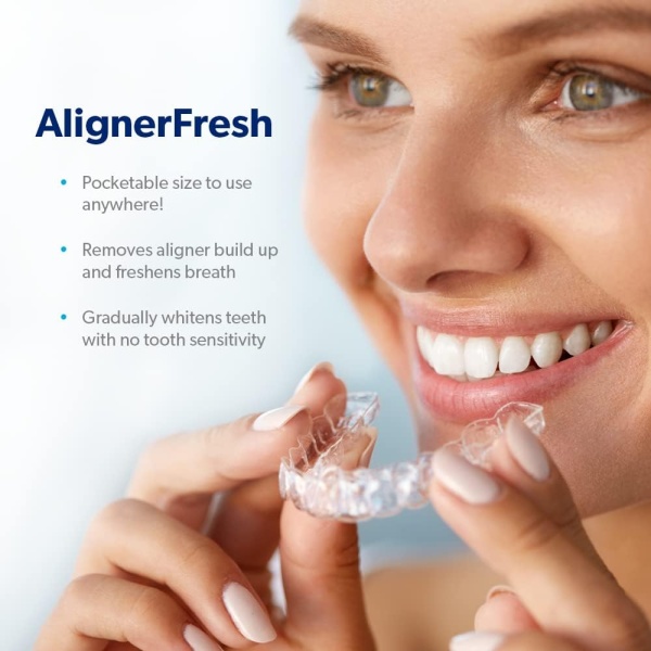 EverSmile AlignerFresh - Spray limpiador original de retenedor e Invisalign - Limpieza de alineadores para llevar y blanquear los dientes. 2 Pack - Image 2