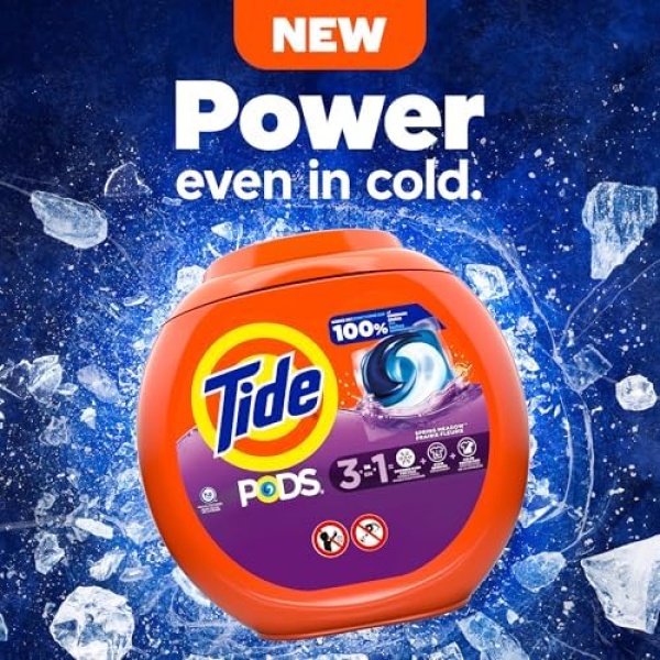 Tide PODS Cápsulas de jabón detergente para ropa, aroma Spring Meadow, 112 unidades  Salud y Hogar - Image 3