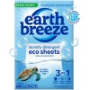 Earth Breeze Hojas de detergente para ropa con aroma fresco, 60 cargas, sin jarra de plástico, detergente concentrado para ropa, 30 hojas