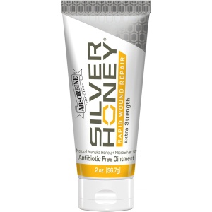 Absorbine Silver Honey - Pomada rápida para reparación de heridas, tubo de 2 onzas, miel de manuka de grado médico y microplata BG