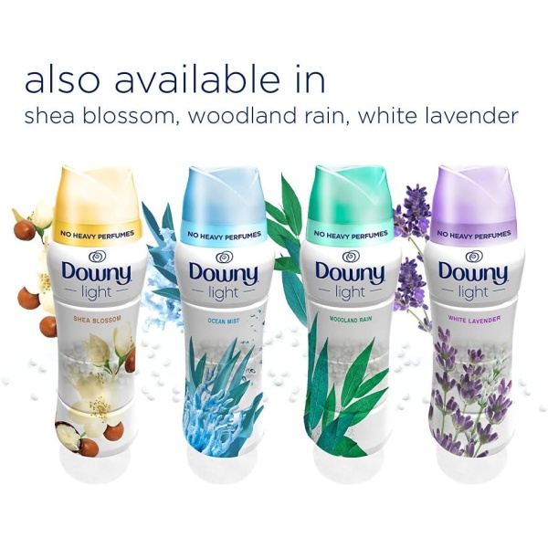 Downy Cuentas elevadoras de aroma ligero en lavado, aroma a niebla oceánica, 24 onzas, cuentas de refuerzo de aroma de Downy para lavandería - Image 7