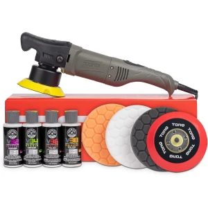 TORQ BUF501X 10FX Kit de pulidora orbital oscilante (pulidora + 9 artículos)