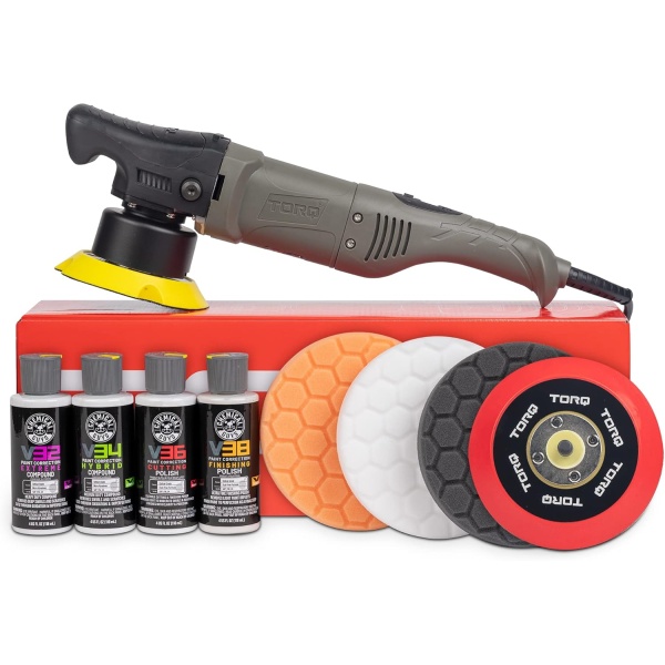 TORQ BUF501X 10FX Kit de pulidora orbital oscilante (pulidora + 9 artículos)
