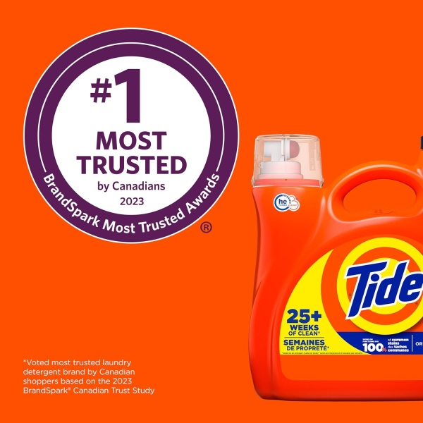 Tide Detergente líquido para ropa, original, 100 cargas, 146 onzas líquidas, compatible con alta eficiencia - Image 5