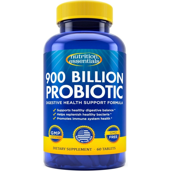Probióticos para mujeres y hombres, con enzima lactasa y fibra prebiótica para la salud digestiva.