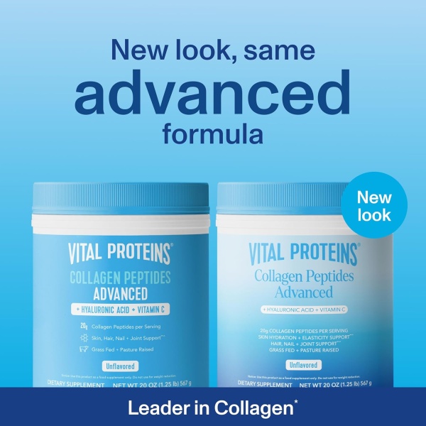 Vital Proteins - Péptidos de colágeno en polvo, de vacas alimentadas con pasto y criadas en prados, sin sabor, 20 onzas - Image 2