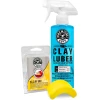 Kit de 2 barras de arcilla de resistencia media y lubricante sintético Luber de Chemical Guys Cly_Kit_2 (16 onzas) (2 unidades), Original, Amarillo