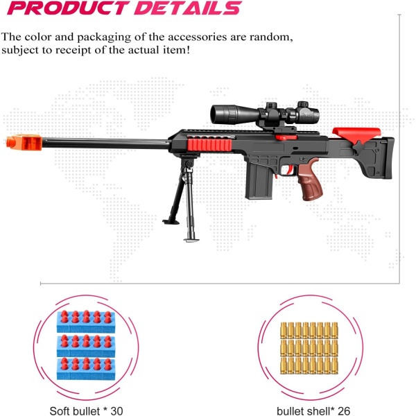 Pistola Rifle de juguete, goma suave disparos de dardos para niños - Image 2