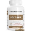 Lions Mane Brain and Focus Supplements - Cápsulas de extracto en polvo de hongos - Suplemento sin OMG y sin gluten para una mejor salud cognitiva
