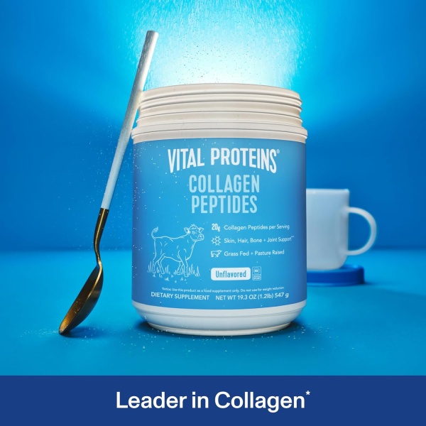Vital Proteins - Péptidos de colágeno en polvo, 19.3 onzas, paquete de 1, para el cabello, las uñas, la piel, los huesos y las articulaciones, inodoro, sin sabor - Image 2
