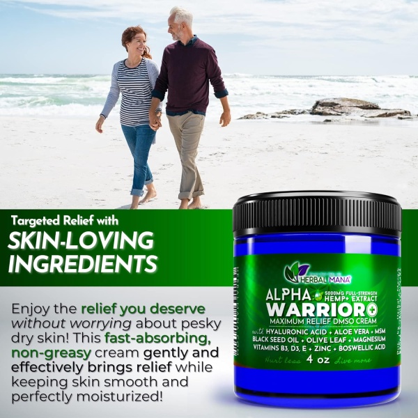 Herbal Mana Alpha Warrior con 5000 mg de cáñamo y 99.9% crema DMSO pura. - Image 5