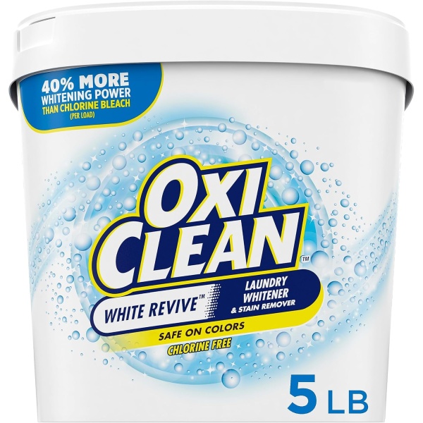 OxiClean White Revive Blanqueador de ropa + Quitamanchas, 5 libras