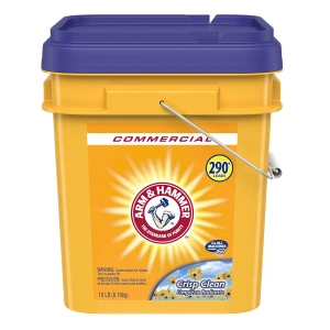 Arm & Hammer 33200-01001 Detergente para ropa en polvo, limpieza crujiente, cubo de 18 libras