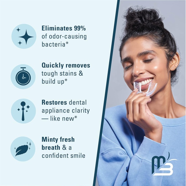 M3 Comprimidos y limpiador de dentaduras antibacteriano para retenedores dentales. - Image 3
