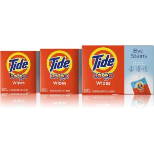 Tide To Go Toallitas quitamanchas para ropa, removedor instantáneo de manchas y manchas, paquete de 3, (30 toallitas en total)  Todo lo demás