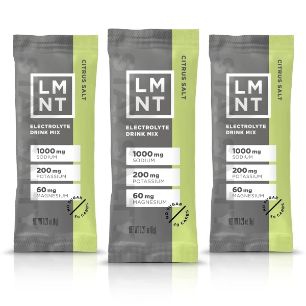 LMNT - Electrolitos sin azúcar - Sal cítrica | Mezcla de bebida | 30 unidades