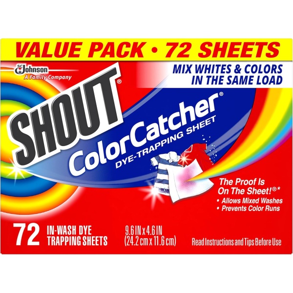 Shout Sábanas de color para lavandería, permiten lavados mixtos, evitan que el color se corra y mantiene el color original de la ropa, 72 unidades, paquete de 2 (144 hojas en total) - Image 3