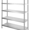 Estante Anaquel  5 Repisas Espacio Ajustable Acero Inox. Msi