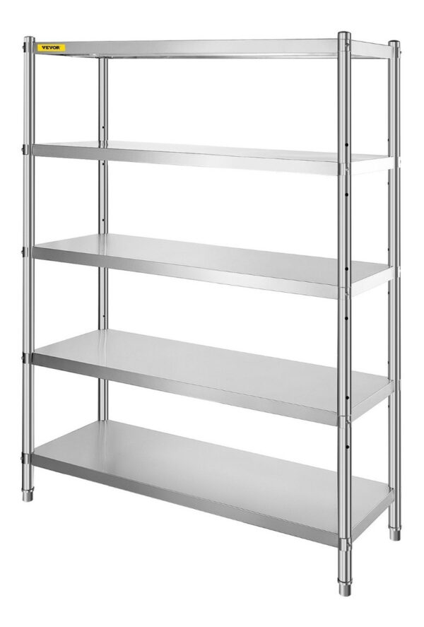 Estante Anaquel  5 Repisas Espacio Ajustable Acero Inox. Msi