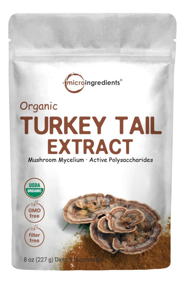 Polvo De Hongo De Cola De Pavo Orgánico Extracto 50:1 227 Gr