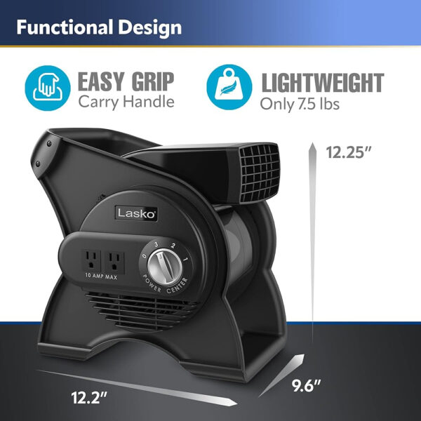 Lasko U12104 High Velocity Pro Ventilador Utilitario Pivotan - Image 4