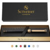 Bolígrafo Scriveiner Negro Y Oro 24k Con Recarga Schmidt