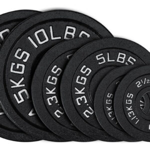 Juego Discos Olímpicos Hierro Fundido 2 Entrenamiento Fuerza