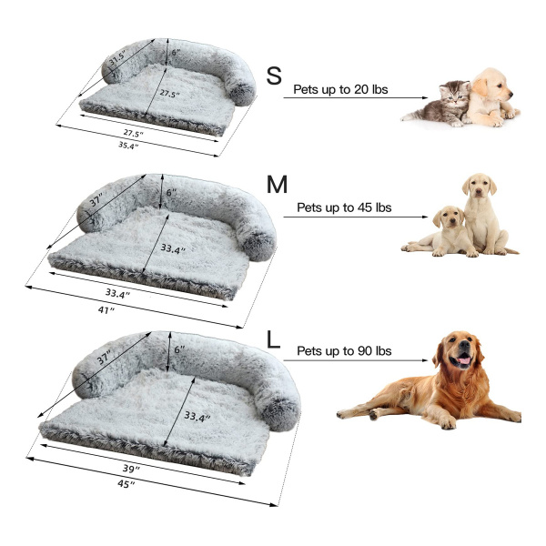 Cama Tapete Felpudo Calmante Para Mascotas Con Protector Gri - Image 2
