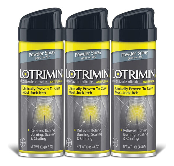 Lotrimin Talco Spray Antifúngico Tiña Inguinal 4.6 Oz 3 Pack