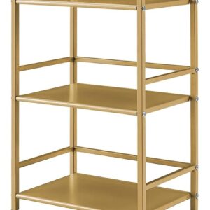 Carrito De Utilidad 3 Estantes Color Oro Novogratz Helix