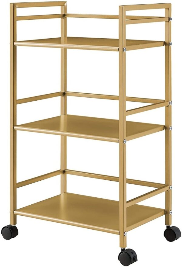 Carrito De Utilidad 3 Estantes Color Oro Novogratz Helix