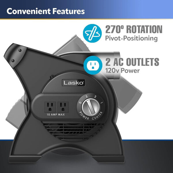 Lasko U12104 High Velocity Pro Ventilador Utilitario Pivotan - Image 5