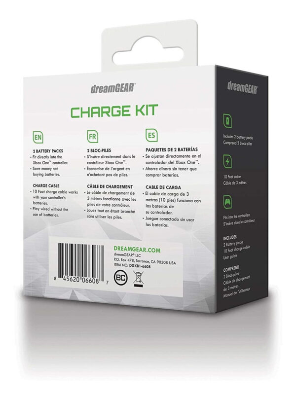 Dreamgear Xbox One Kit De Carga. Incluye 2 Baterías Recargab - Image 2