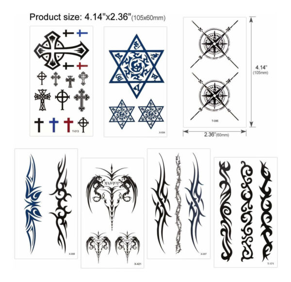 Konsait Tatuajes Temporales Para Los Hombres Adultos Mujeres - Image 4