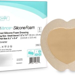 Apósito De Espuma Adhesiva De Silicona Sacro 7 X 7 (5 Pack)