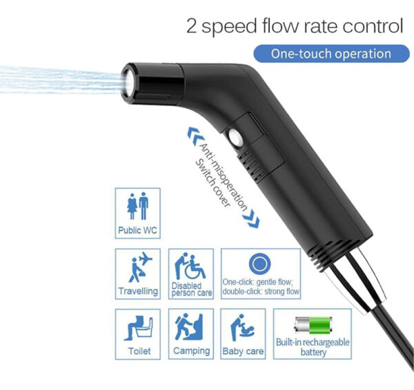 Coswe Portátil Travel Bidet Electric Recargable Portátil Por - Image 4