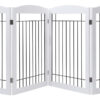 Puerta Plegable Valla Para Mascotas Extra Ancha Blanca